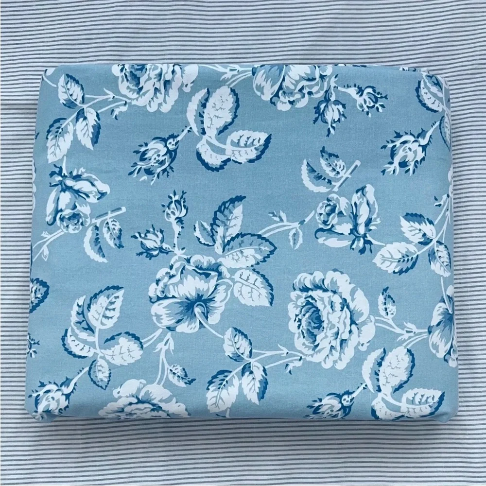 RARE Ralph Lauren Home MEADOWLAND Blue DUVET Cover Floral Rose FULL/QUEEN Cotton